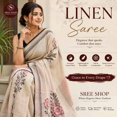 Linen Saree