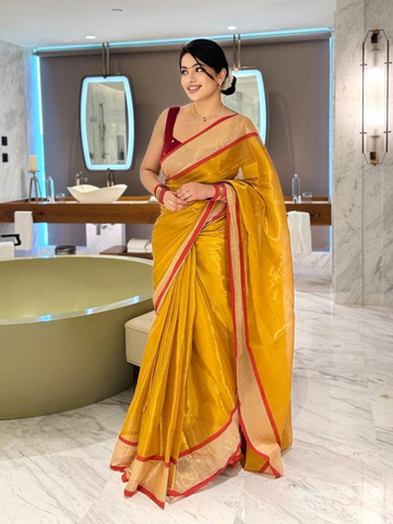 Soft Tissue with Mul Cotton Saree