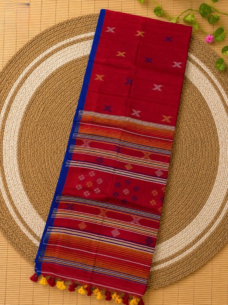 Red Raga Tissue Handloom Saree